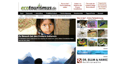 Desktop Screenshot of ecotourismus.de