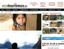 Tablet Screenshot of ecotourismus.de